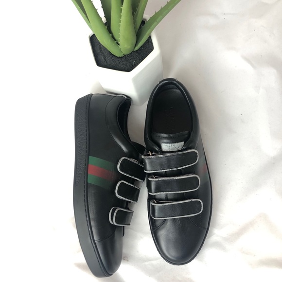 🔥Gucci 🔥Men's Leather Grip-Strap Sneakers - Picture 2 of 8